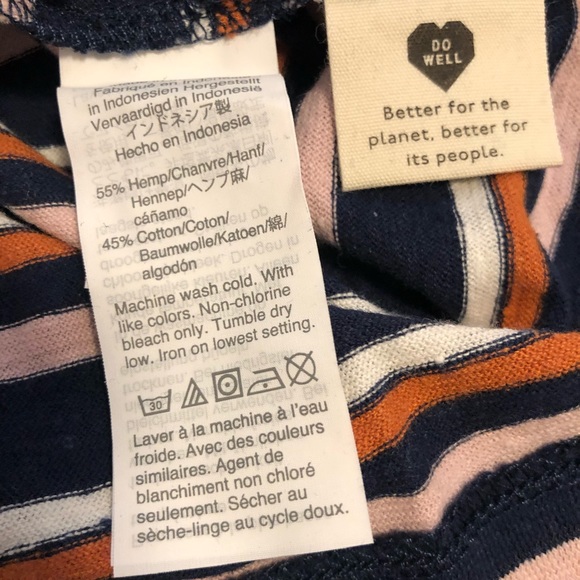 Madewell Bengali Indigo Striped Henley Tee Dress - Picture 5 of 6